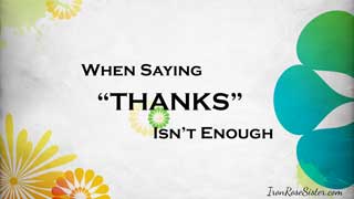 when saying thanks