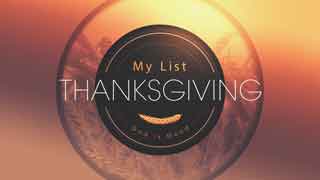 my list thanksgiving